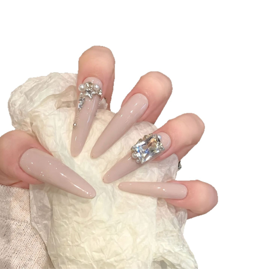 Rhinestone-beschichtetes Stiletto-Nagelkunst-Set Karnz