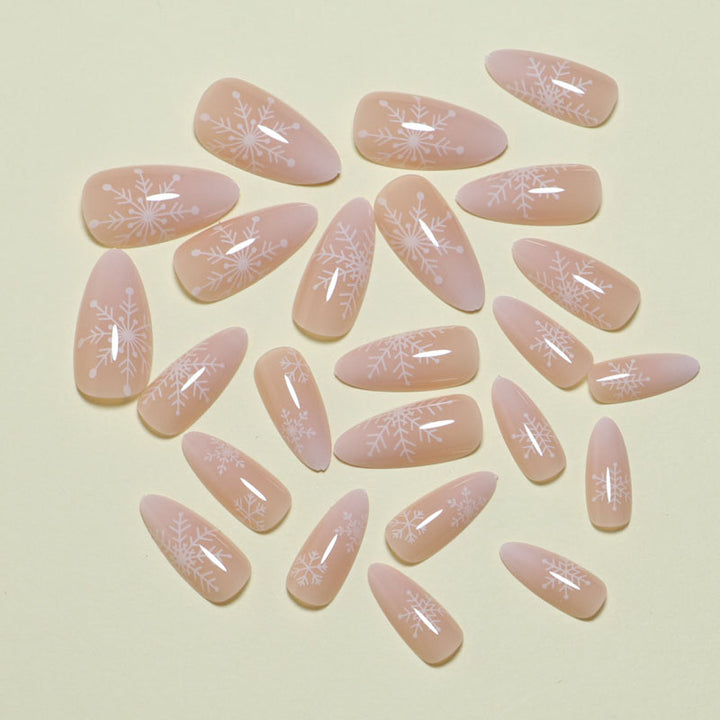 Künstlerisches Glitter Press-On Nagelset Karnz