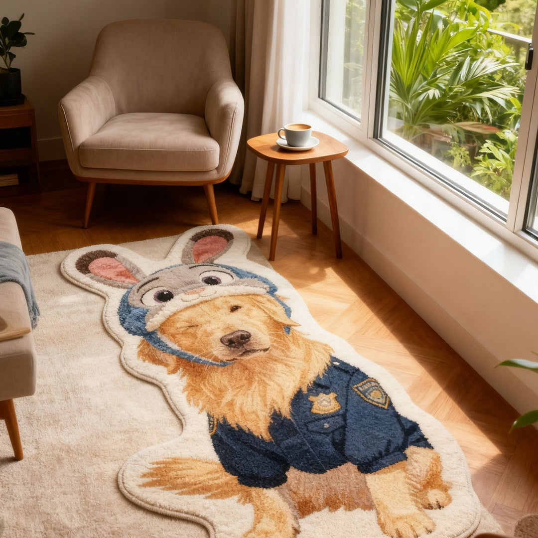 Cartoon Hund Thema Teppich