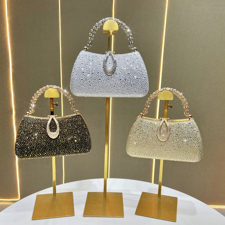 Glitzerstein-verzierte Clutch für den Abend