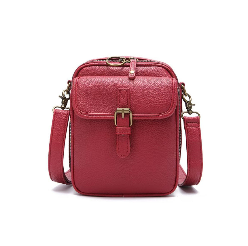 Damen Crossbody-Handtasche aus hochwertigem Kunstleder mit verstellbarem Tragegurt Karnz