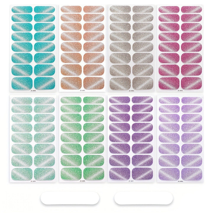 Funkelnde Glitzer Nagelaufkleber Set