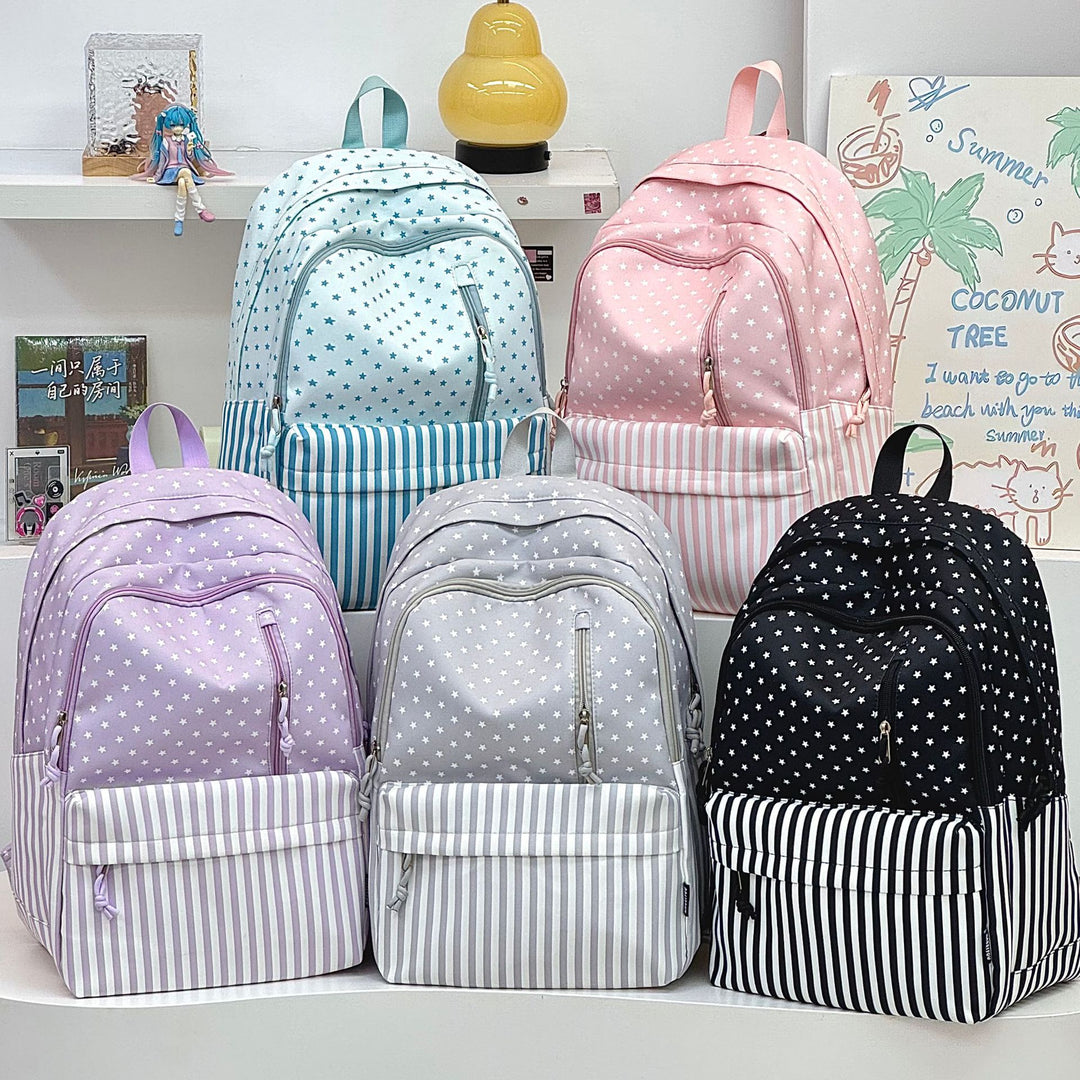 Stylischer Sternenbedruckter Rucksack mit großem Fassungsvermögen Karnz