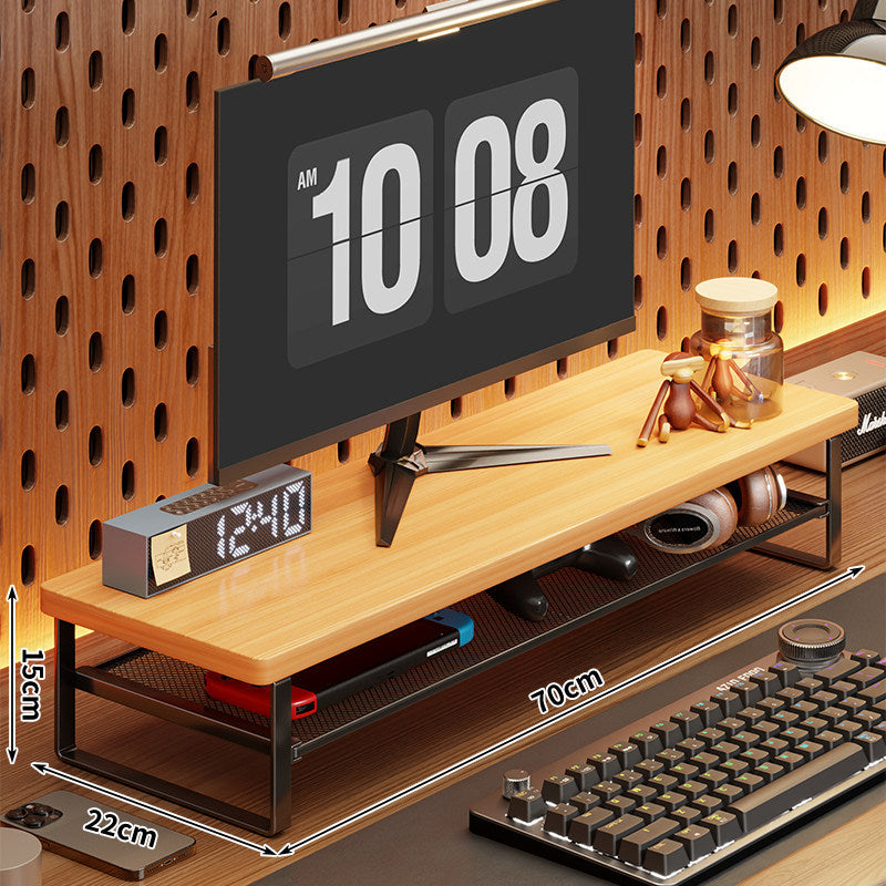 Ergonomischer Monitorständer mit Mesh-Aufbewahrungsschublade und Metallrahmen