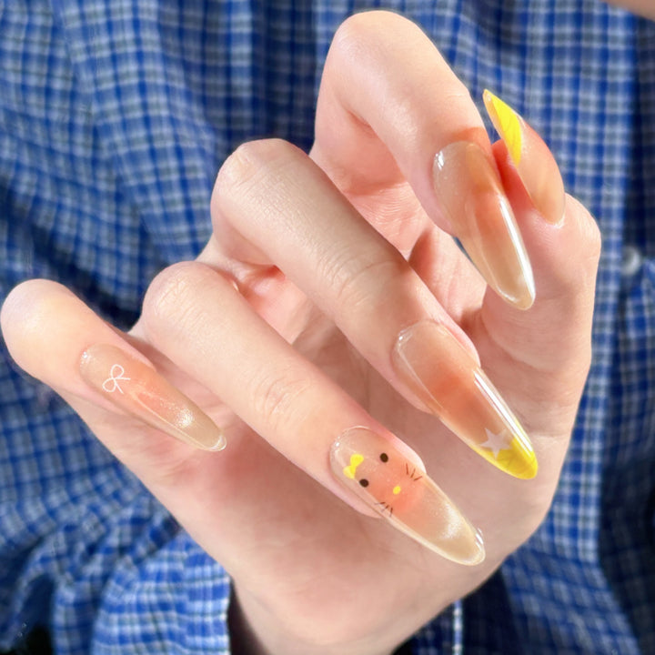 Dekoratives thematisches Press-On-Nagelset Karnz