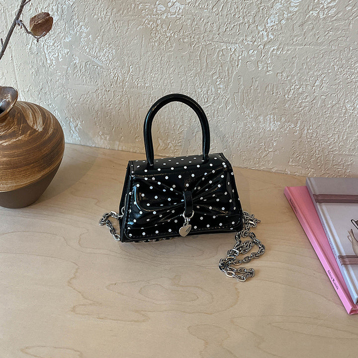 Polka Dot Schleifen-Detail Handtasche
