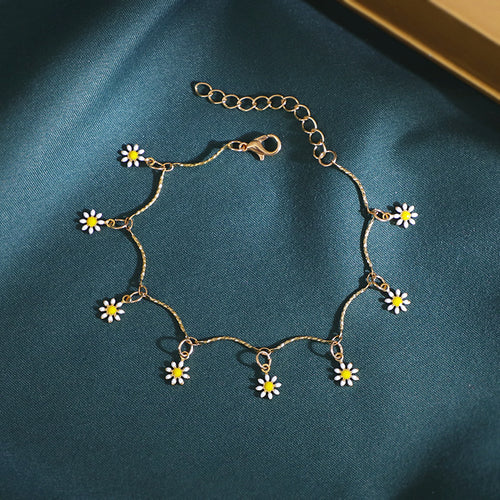 Florale Charm Fußkette Karnz