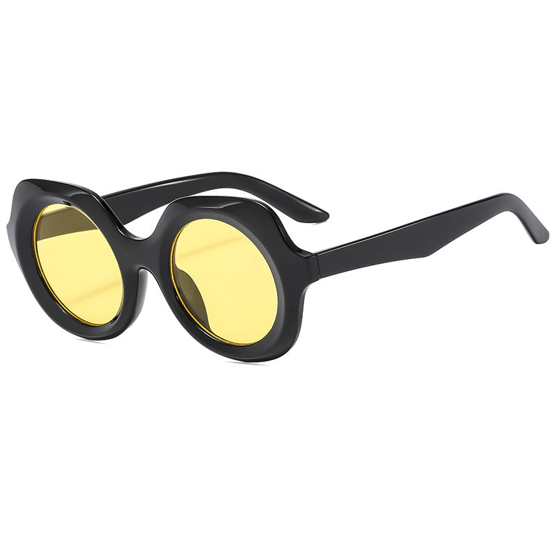 Damen oversized Sonnenbrille mit stilvollen, geschwungenen Rahmen Karnz