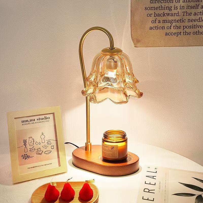 Elegante Glastischlampe