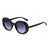 Damen Ovalförmige Designer-Sonnenbrille mit klassischem Detail Karnz