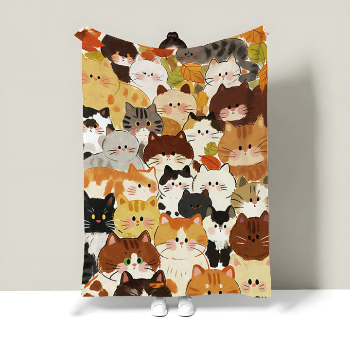 Katzen Druck Decke