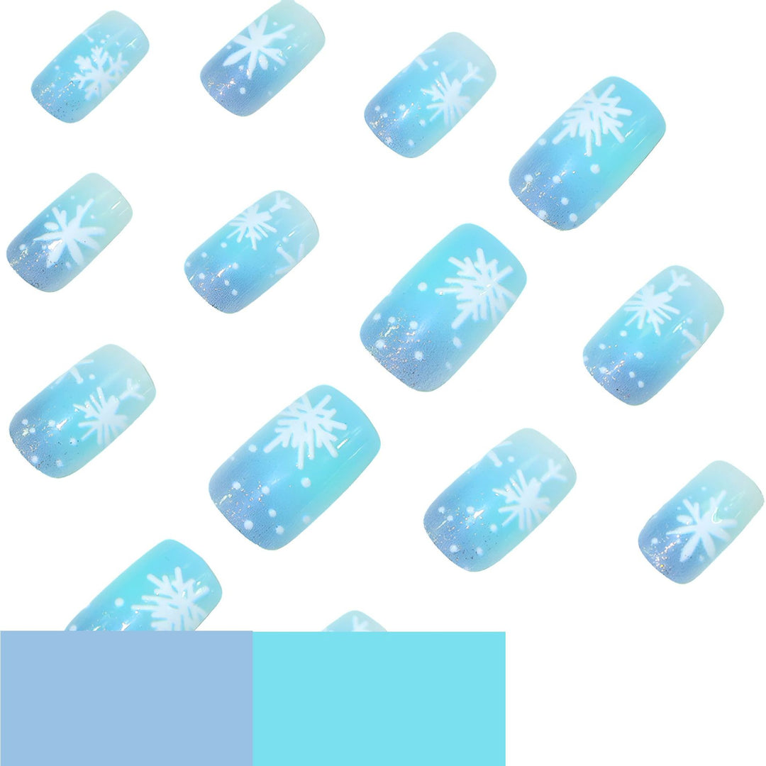 Künstlerische Frosted Winter Nagelkunst Karnz