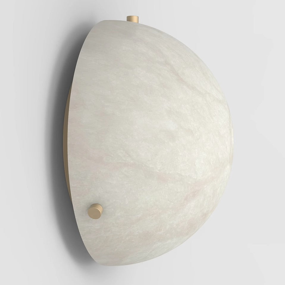 Elegante runde Alabaster-Deckenleuchte