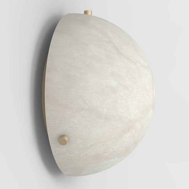 Elegante runde Alabaster-Deckenleuchte