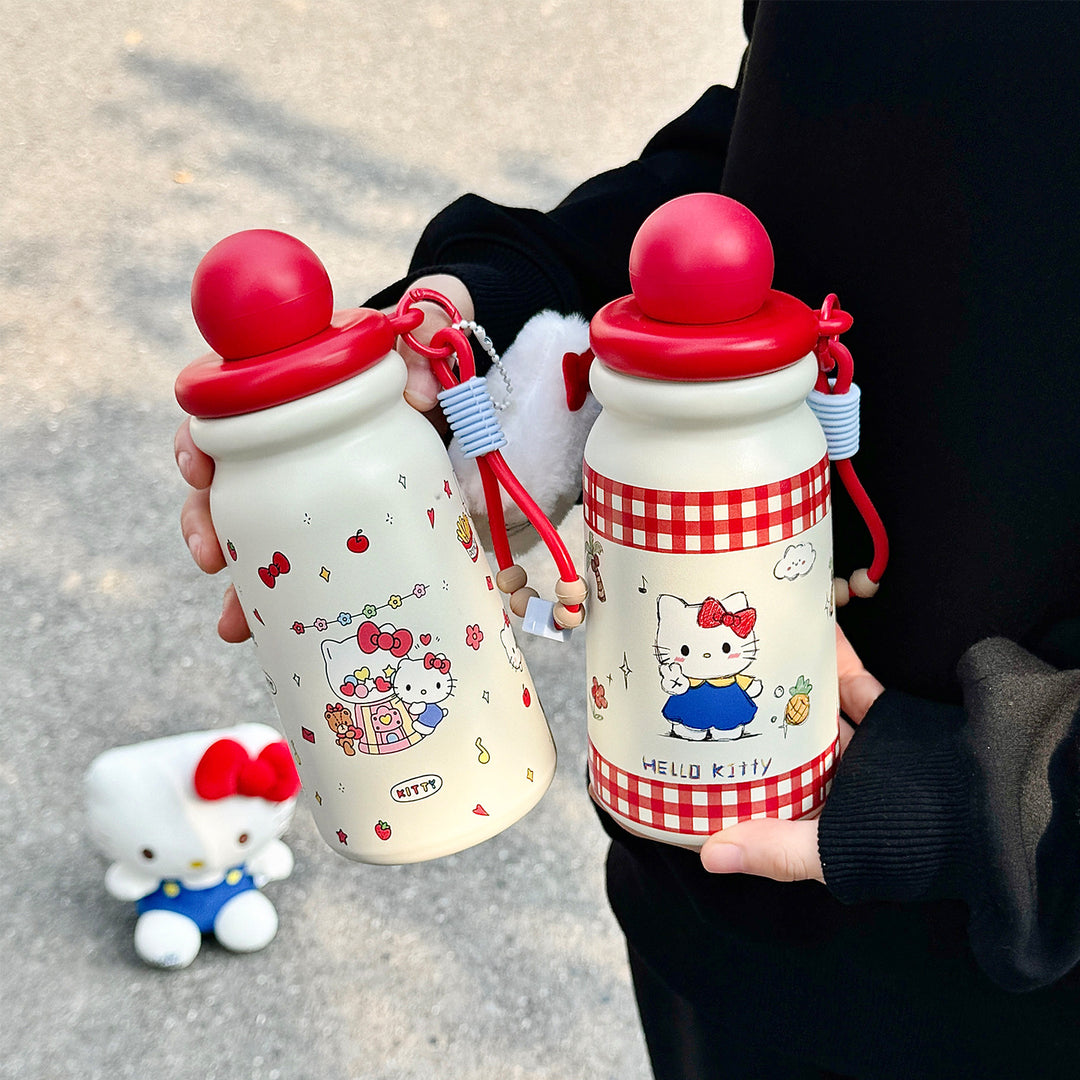 Damen Kreative Trinkflasche mit niedlichem Anhänger Karnz