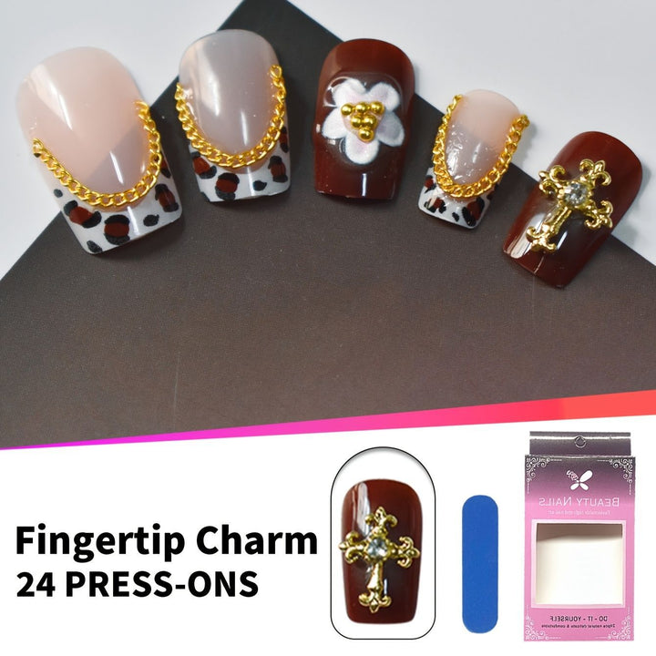 Dekorativer Press-On Nagelset Karnz
