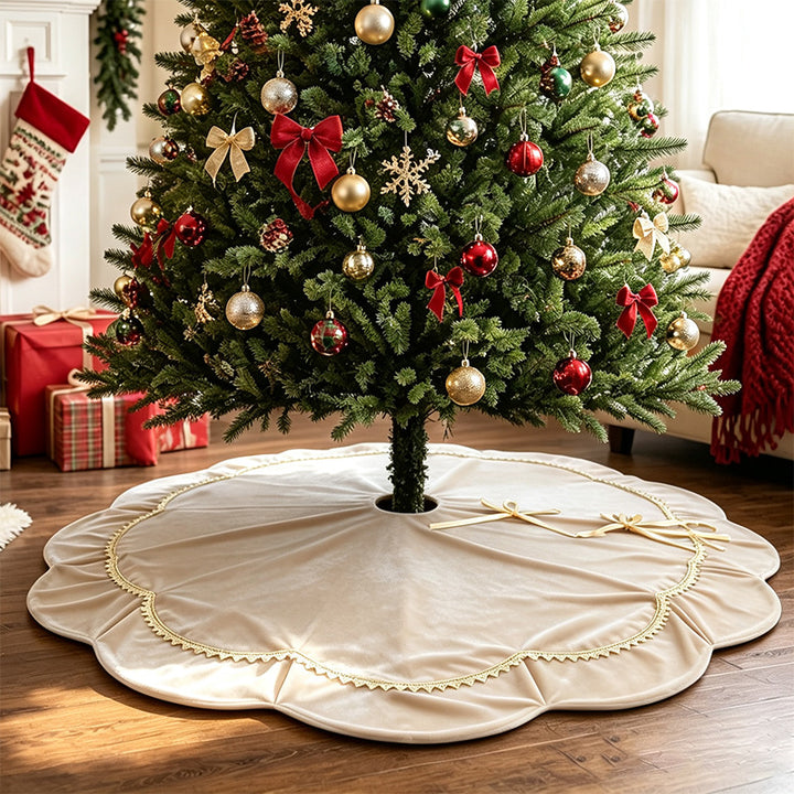 Eleganter Samt Weihnachtsbaumrock
