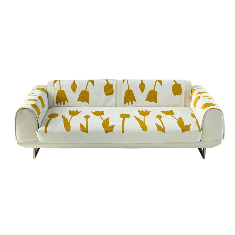 Dreisitziges Sofa mit abnehmbarem Jacquardbezug und filigratem Metallgestell