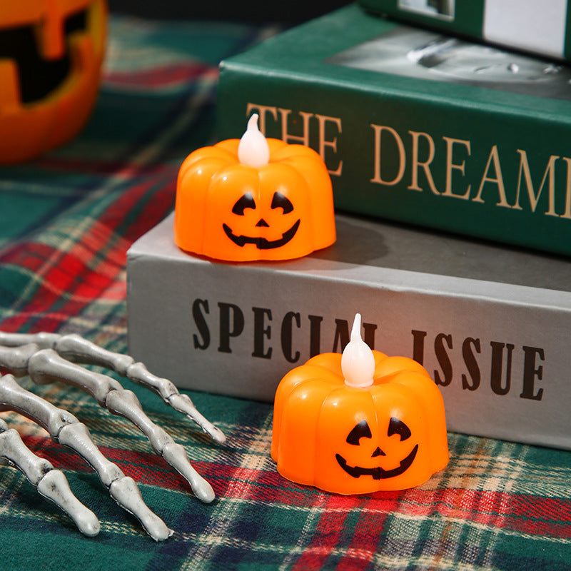 LED Mini Jack-O'-Lantern Kürbis Teelicht Nachtlicht dekoratives Accent
