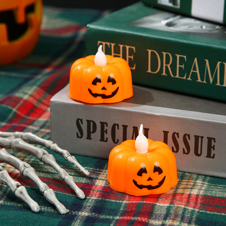 LED Mini Jack-O'-Lantern Kürbis Teelicht Nachtlicht dekoratives Accent