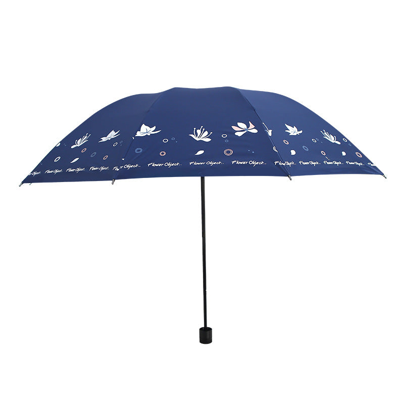 Damen eleganter Schirm mit floralem Druckdesign Karnz