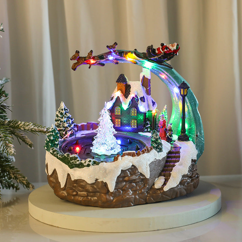 LED-beleuchtete Winterlandschaft Schneekugel Karnz