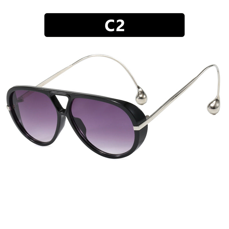 Damen modische Pilotensonnenbrille mit luxuriösem Metallrahmen Karnz