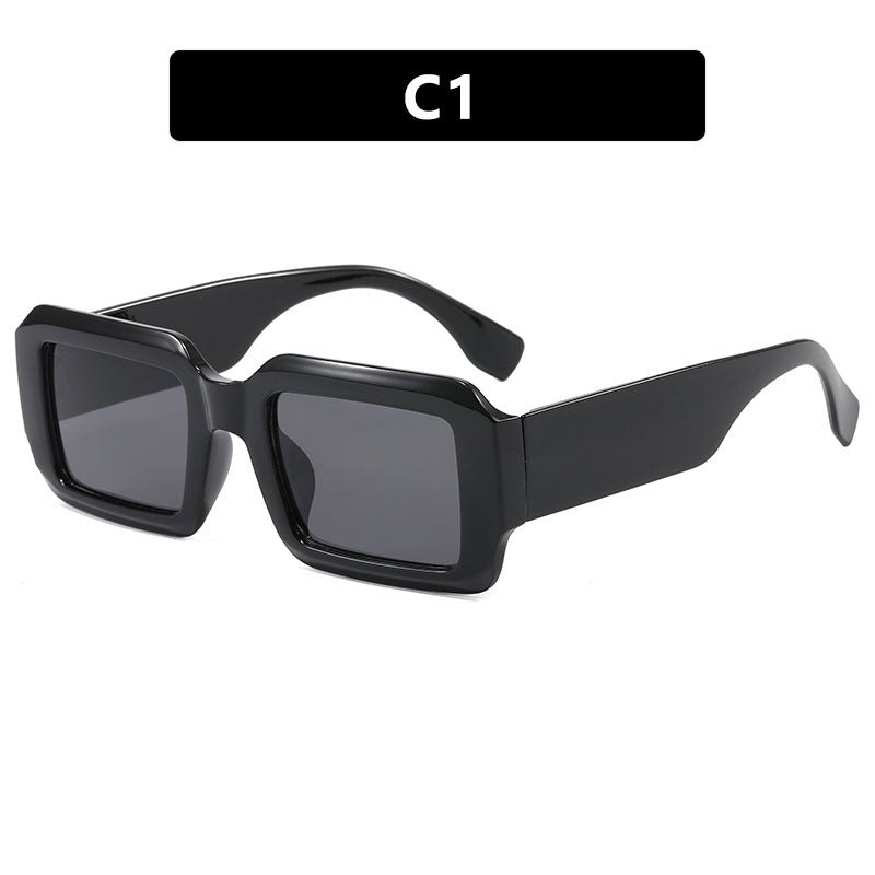 Damen oversized quadratische Sonnenbrille mit modernem Kunststoffrahmen Karnz