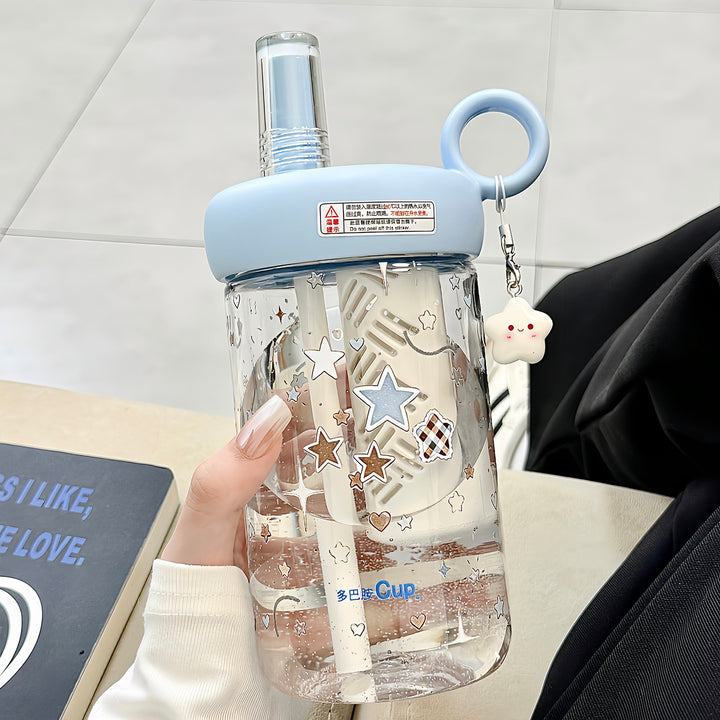 Damen Trinkflasche mit integriertem Fruchtfilter und charmantem Anhänger Karnz
