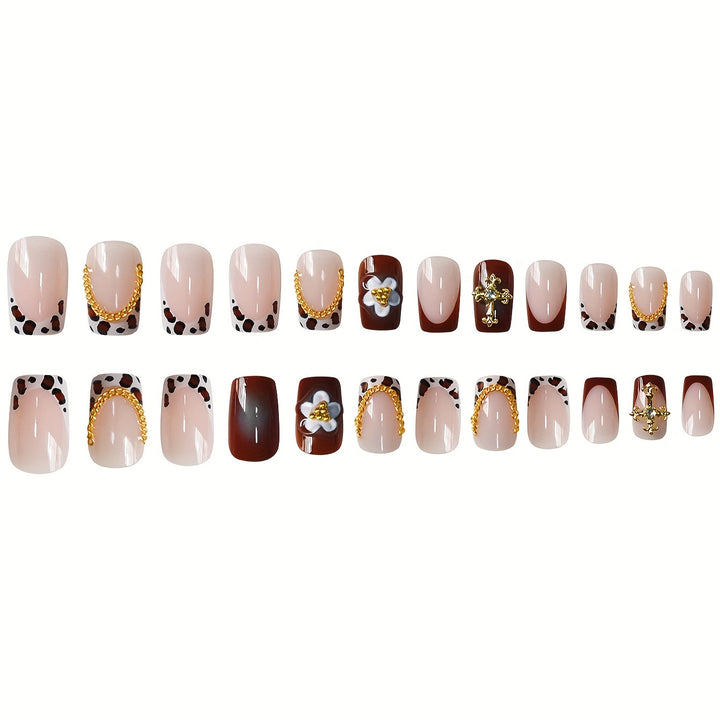 Dekorativer Press-On Nagelset Karnz