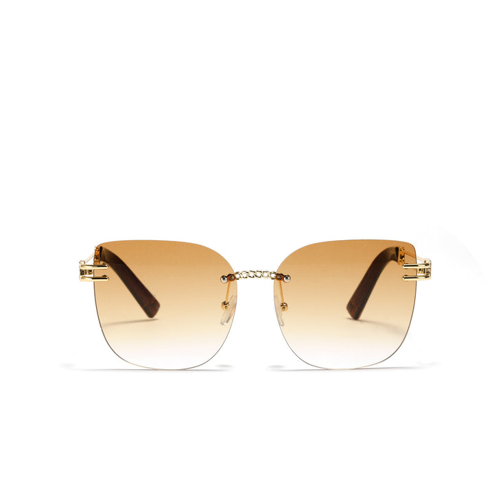 Damen Oversized Sonnenbrille mit stylischem Farbverlauf und einzigartigem Rahmen Karnz