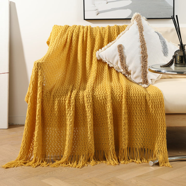 Home Decorative Fringe Strickdecke