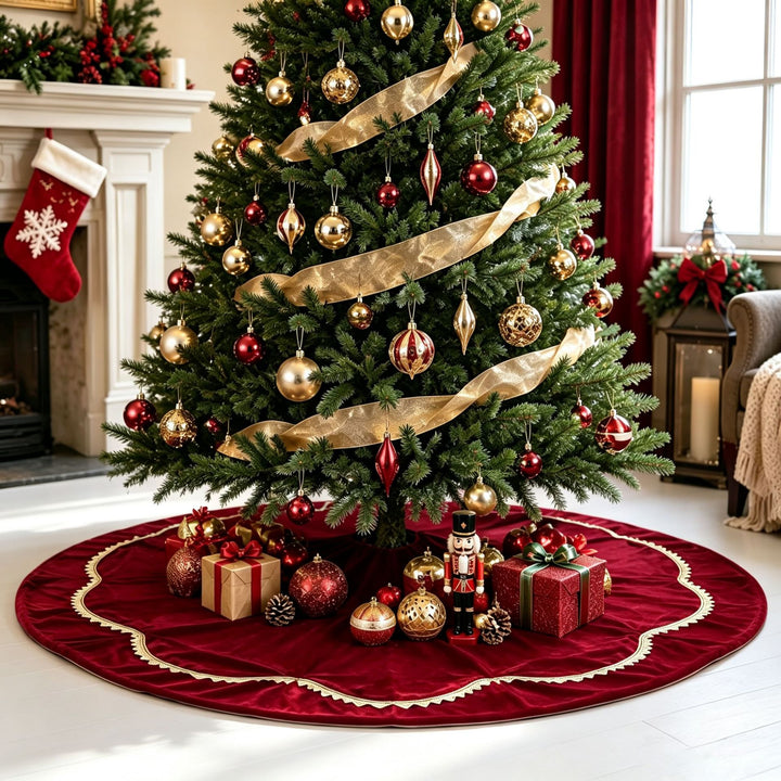 Eleganter Samt Weihnachtsbaumrock