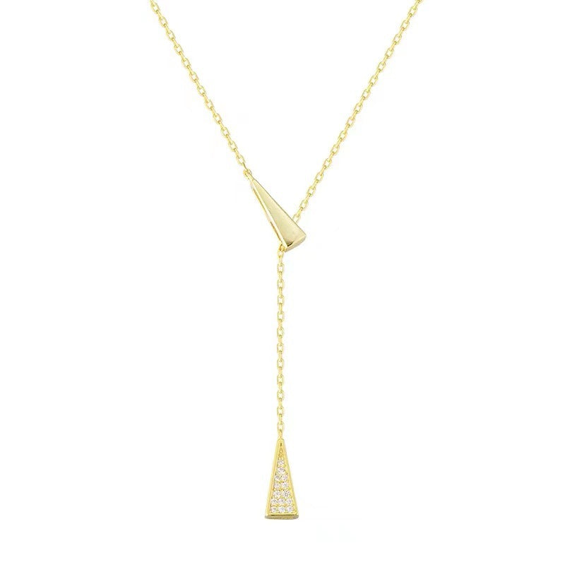 Modern Geometric Drop Necklace Karnz
