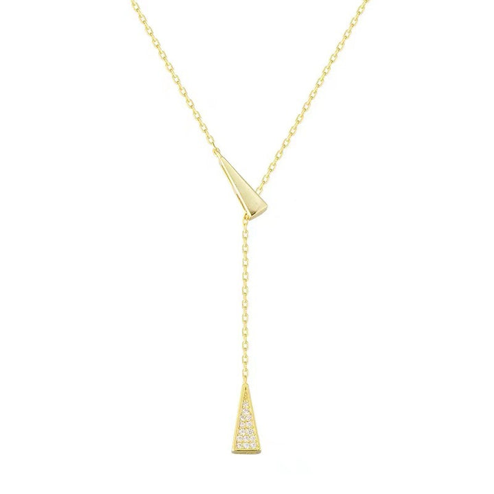 Modern Geometric Drop Necklace Karnz