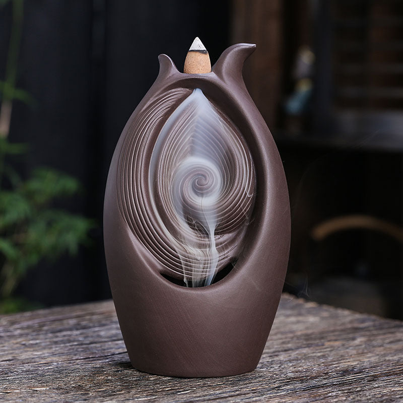 Künstlerischer Spiralblatt Räucherstäbchenhalter