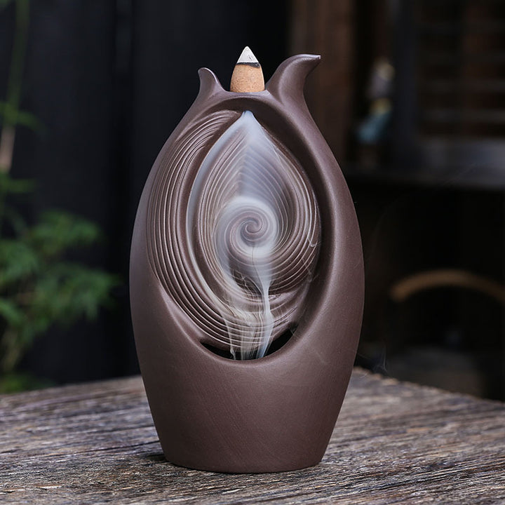 Künstlerischer Spiralblatt Räucherstäbchenhalter