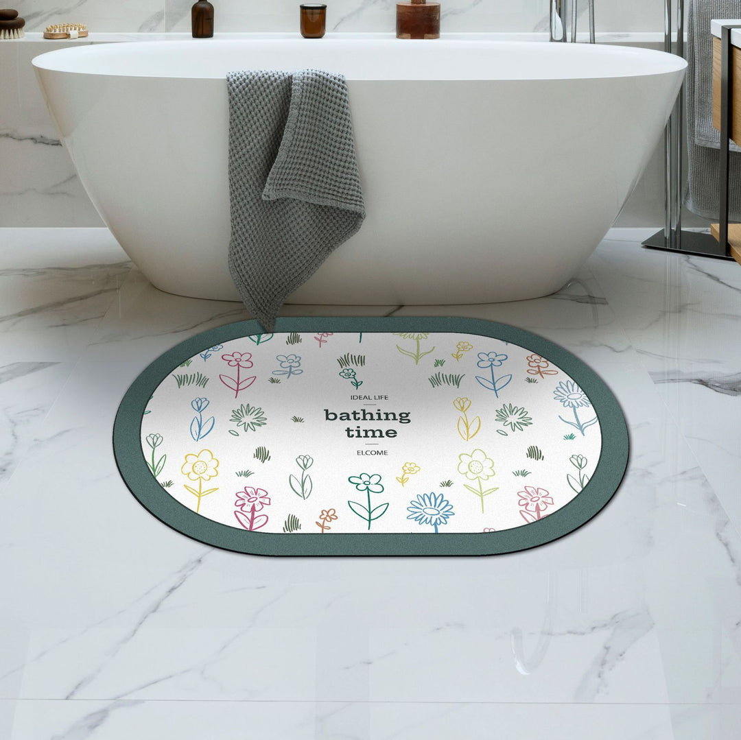 Weicher Floral Badteppich