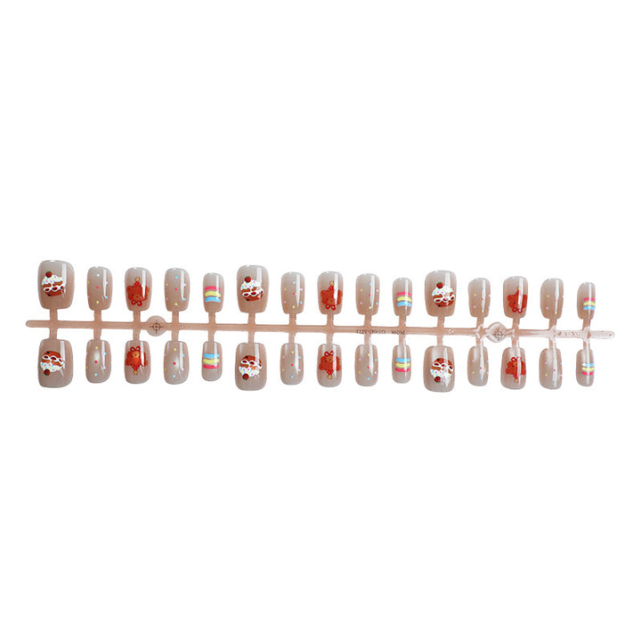 Verspieltes Charakterbedrucktes Press-On Nagelset