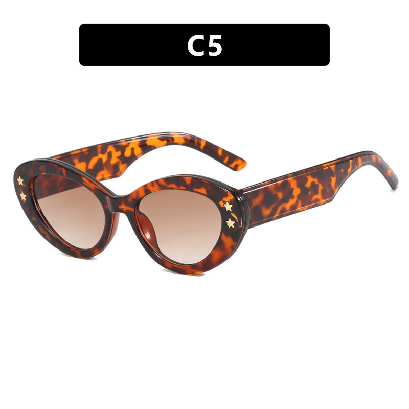 Damen Cat-Eye Sonnenbrille mit luxuriösem Kunststoffrahmen und dekorativen Akzenten Karnz