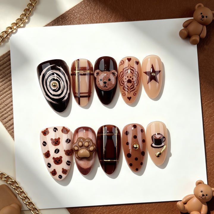Premium Themen Press-On Nagelkunst Set