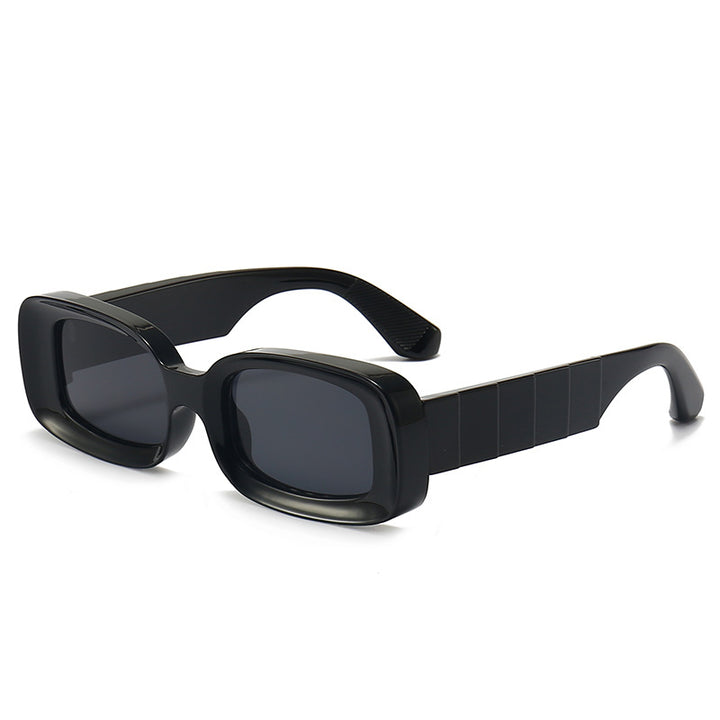 Damen Quadratische Sonnenbrille mit transparentem Rahmen Karnz