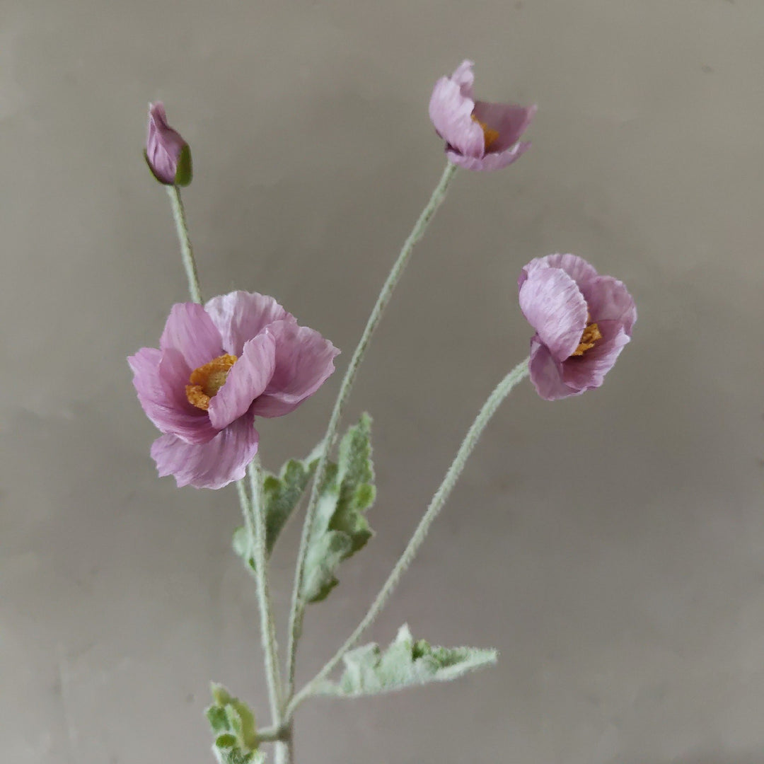 Lebensechter Seiden-Mohnblumenstiel