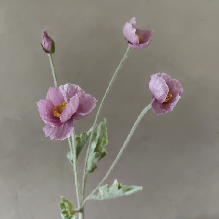 Lebensechter Seiden-Mohnblumenstiel