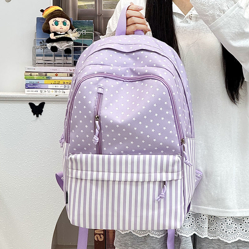 Stylischer Sternenbedruckter Rucksack mit großem Fassungsvermögen Karnz