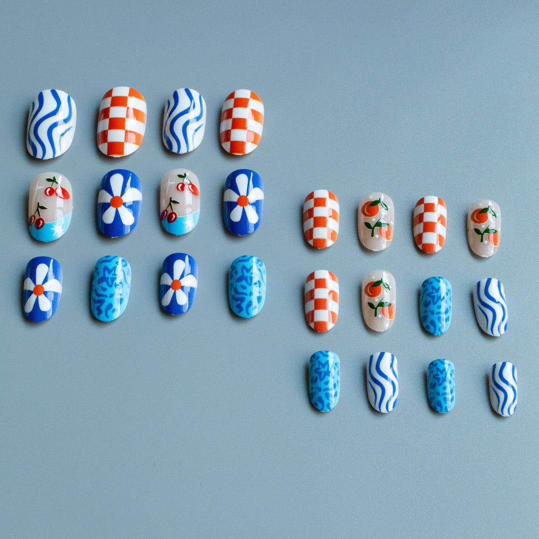 Künstlerisches Nageldesign-Kit mit saisonalen Themen