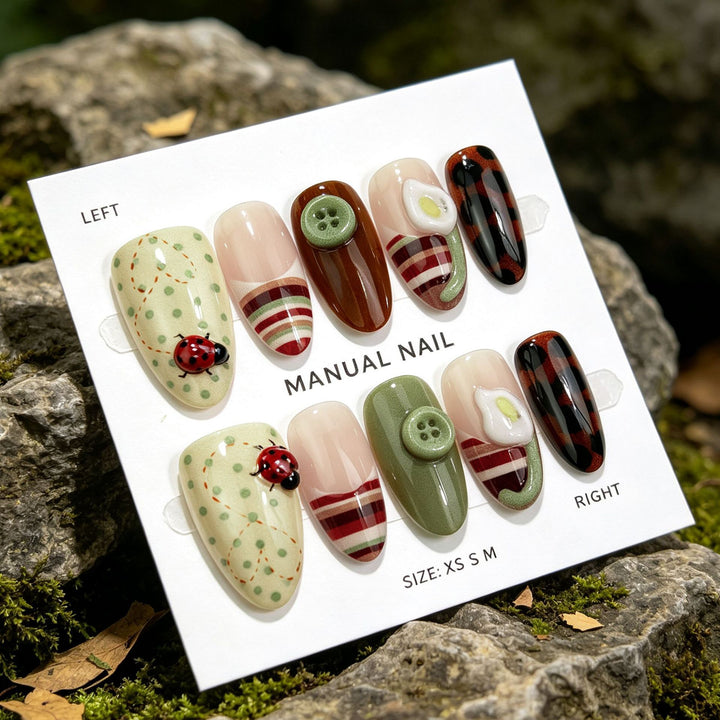 Künstlerisches manuelles Press-On-Nagelkunst-Set 1790738458