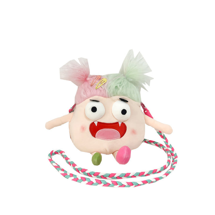 Niedlicher Plüschmonster-Crossbody-Beutel