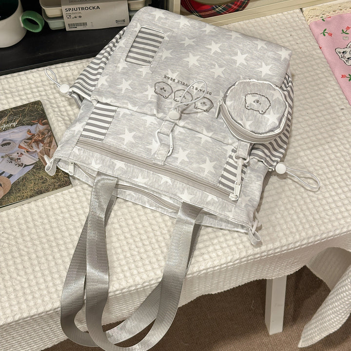 Multi-Taschen Sternmuster Rucksack Karnz