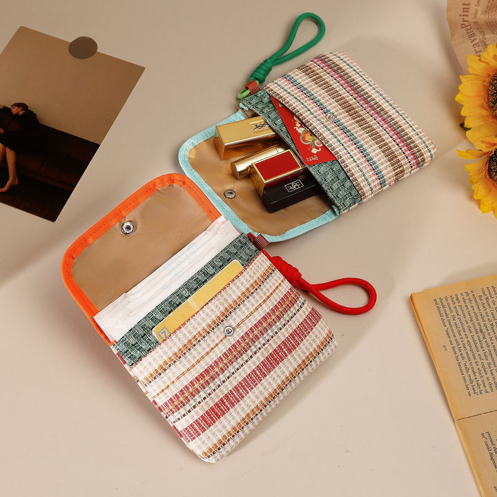 Stylische Texturierte Reißverschluss-Tasche